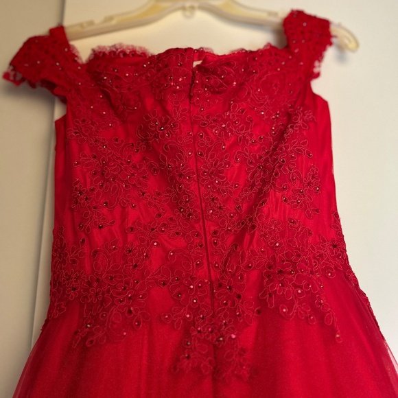 Red and long prom dress - Picture 8 of 11